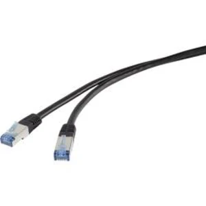 Síťový kabel RJ45 Renkforce RF-4673686, CAT 6A, S/STP, 1.00 m, černá