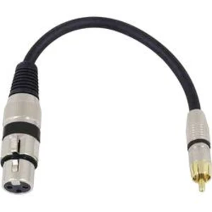 Kabelový adaptér Omnitronic 3022075J [1x XLR zásuvka 3pólová - 1x cinch zástrčka], 0.15 m, černá