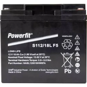 Olověný akumulátor GNB Powerfit Powerfit S112/18L F5 S112/18LF5, 18 Ah, 12 V