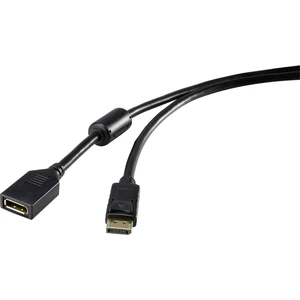 Renkforce DisplayPort predlžovací kábel #####DisplayPort Stecker, #####DisplayPort Buchse 1.80 m čierna RF-4229025 pozlá