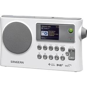 Sangean WFR-28C internetové prenosné rádio DAB+, FM AUX, internetové rádio, USB  DLNA biela