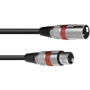 Omnitronic 30220406 XLR prepojovací kábel [1x XLR zástrčka 3pólová - 1x XLR zásuvka 3pólová] 1.00 m čierna