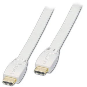 LINDY HDMI prepojovací kábel #####HDMI-A Stecker, #####HDMI-A Stecker 1.00 m biela 41161 ploché vyhotovenie #####HDMI-Ka