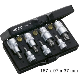 Hazet  1557/10 Torx súprava nástrčných kľúčov a bitov     10-dielna 1/4" (6,3 mm), 1/2" (12.5 mm), 3/8" (10 mm)