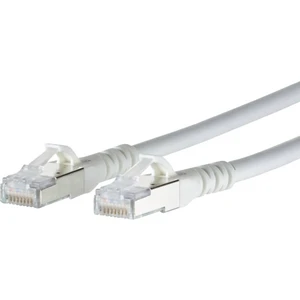 Metz Connect 1308452088-E RJ45 sieťové káble, prepojovacie káble CAT 6A S/FTP 2.00 m biela s ochranou 1 ks