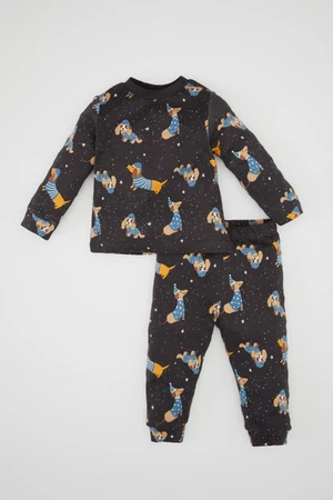 DEFACTO Baby Boy Patterned Long Sleeve Pajama Set