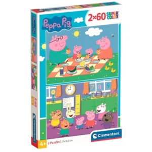 Clementoni - Puzzle 120 Prasátko Peppa piknik 2x60 dílků