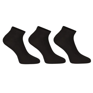 3PACK Socks Nedeto Low Bamboo Black