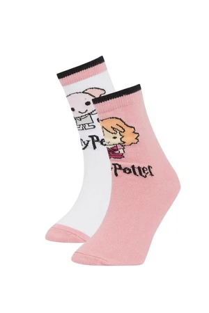 DEFACTO Girls Harry Potter 2-Piece Cotton Long Socks