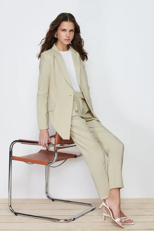 Trendyol Khaki Blazer Jacket-Pants Woven Two Piece Set