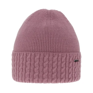 AGBO Woman's winter hat in violet merino wool Febe