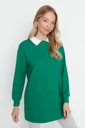 Trendyol Sweatshirt - Green - Regular fit