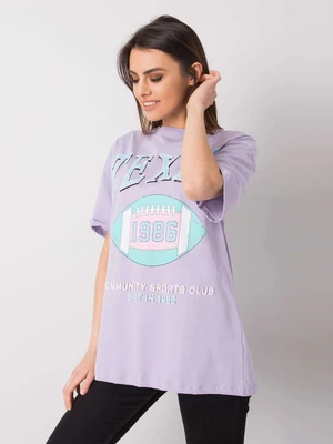 Purple T-shirt with print RUE PARIS