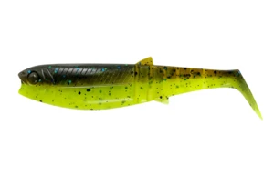 Savage gear gumová nástraha cannibal shad chartreuse pumpkin - 6,8 cm 3 g