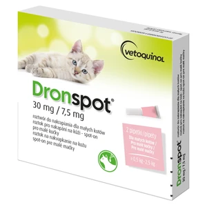 DRONSPOT 30 mg/7,5 mg spot-on pro malé kočky 2x 0,35 ml