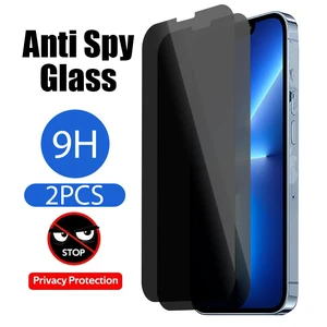 2PCS Anti-spy Tempered Glass for iPhone 13 Pro 12 11 8 Plus SE Screen Protector For Iphone 14 11 7 6 XR X XS Max Privacy Glass