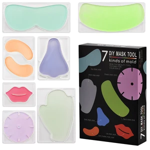 7Pcs/Set Reuseable Facial Eye Mask Mold For Fruit Vegetable Mask Maker Machine DIY Mask Tools Neck/Eye/Hand/Breast/Lip Mold