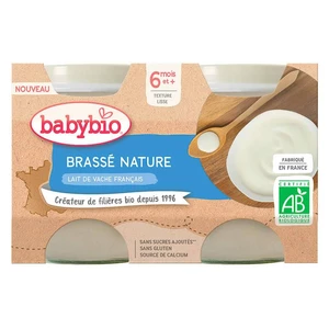 BABYBIO Brassé z francouzského mléka natur 2x130 g