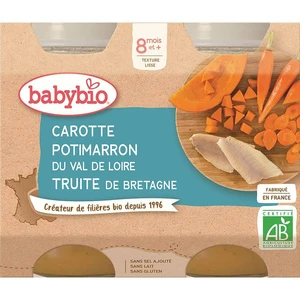 BABYBIO Menu Mrkev a dýně se pstruhem 2x200 g