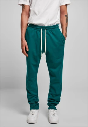 Green zip-up sweatpants