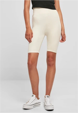 Women's high-waisted cycling shorts whitesand