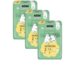 MUUMI BABY 2 Newborn 3–6 kg, měsíční balení eko plen 175 ks