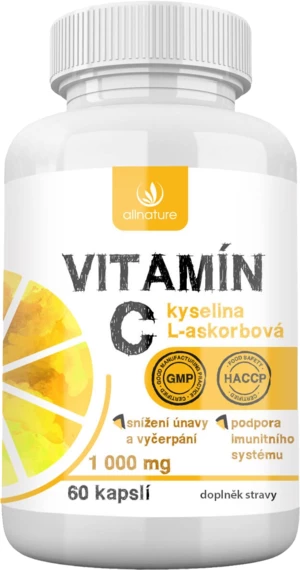 Allnature Vitamín C 1000 mg 60 kapslí