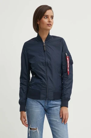 Bunda Alpha Industries MA-1 TT Wmn 141041 07 dámska, tmavomodrá farba, prechodná