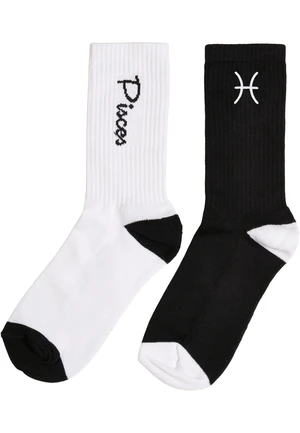 Zodiac Socks 2-Pack Black/White Fish