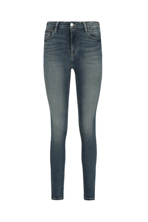 Tommy Jeans Rifle - HIGH RISE SKINNY SANTANA RBST modré