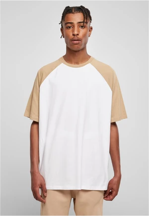 Organic Oversized Raglan T-Shirt White/Beige Union