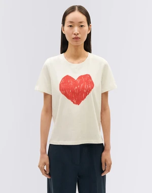 Thinking MU Heart Ida T-Shirt WHITE S