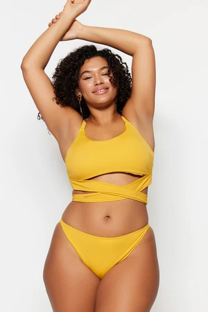 Trendyol Curve Yellow Low Waist Bikini Bottoms