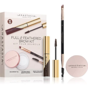 Anastasia Beverly Hills Full & Feathered Brow Kit Mini sada na obočie odtieň Dark Brown