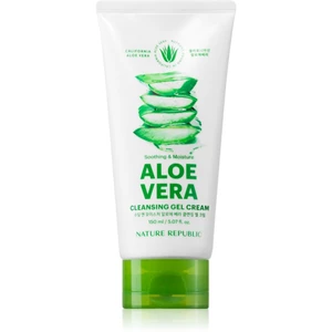 NATURE REPUBLIC Soothing & Moisture Aloe Vera Cleansing Gel Cream hydratační čisticí krém se zklidňujícím účinkem 150 ml
