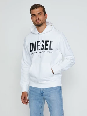 Diesel Sweatshirt - S-GIRK-HOOD-ECOLOGO SWEAT white