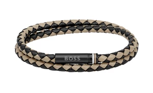 Hugo Boss Moderný kožený dvojitý náramok 1580495 19 cm