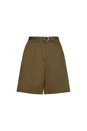 Tommy Hilfiger Krátke nohavice - CO SATEEN MODERN CHINO SHORT zelené