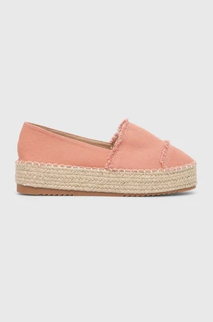 Espadrilky Answear Lab růžová barva, na platformě