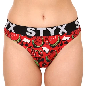 Black and Red Women's Patterned Thong Styx art Watermelons