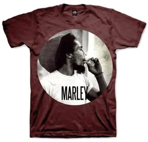 Bob Marley Tricou Smokin Circle Brown S