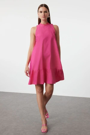 Trendyol Pink Relaxed Cut Sleeveless Mini Woven Dress