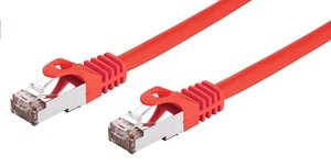 Kabel C-TECH CB-PP6F-05R patchcord Cat6, FTP, červený, 0,5m