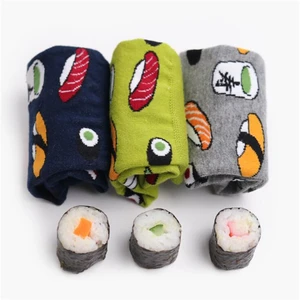 New Harajuku Creative Cartoon Funny Sushi Socks Japanese Women Novelty Calcetines Mujer Sokken Female Girl Cotton Cute Socks