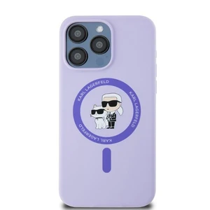 Zadní kryt Karl Lagerfeld KLHMP15XSCMKCRHU Silicone KC Body Ring Max MagSafe pro Apple iPhone 15 Pro Max, purple