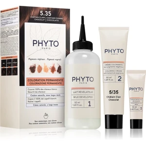 Phyto Color barva na vlasy s rostlinnými extrakty odstín 5.35 Chocolate light Brown 3 ks