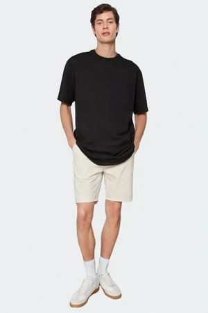 Trendyol Black Oversize/Wide Cut More Sustainable 100% Organic Cotton T-shirt