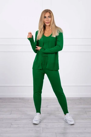 3-piece set of sweaters green