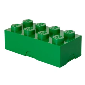 LEGO box na svačinu 100 x 200 x 75 - tmavě zelená