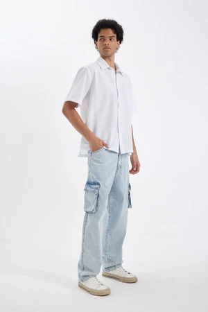 DEFACTO Baggy Fit Wide Fit Normal Waist Wide Leg Jean Trousers